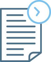 Pending Line Two Colour Icon Design vector