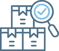 Quality Control Line Two Colour Icon Design vector