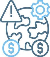 Risk Management Line Two Colour Icon Design vector