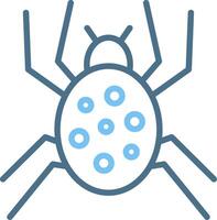 Spider Line Two Colour Icon Design vector