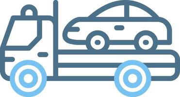 Tow Line Two Colour Icon Design vector