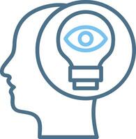 Visionary Line Two Colour Icon Design vector