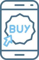 Buy Line Two Colour Icon Design vector