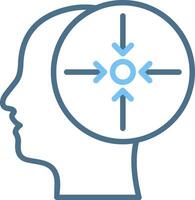 Concentration Line Two Colour Icon Design vector