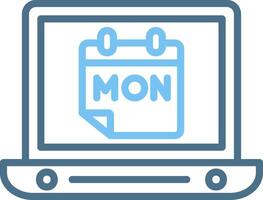 Cyber Monday Line Two Colour Icon Design vector
