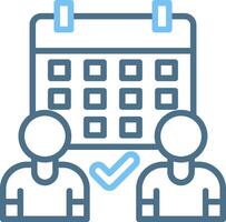 Coordination Line Two Colour Icon Design vector