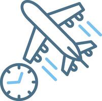 Delayed Line Two Colour Icon Design vector