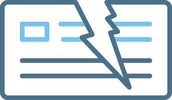 Credit Card Line Two Colour Icon Design vector