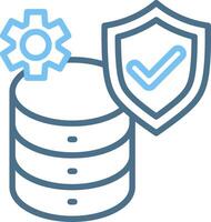 Database Line Two Colour Icon Design vector