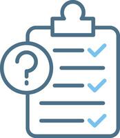 Exam Line Two Colour Icon Design vector