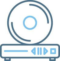 Dvd Line Two Colour Icon Design vector
