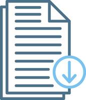 File Download Line Two Colour Icon Design vector