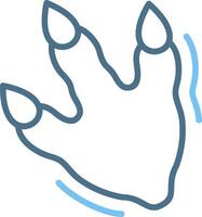 Footprint Line Two Colour Icon Design vector