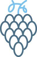 Grapes Line Two Colour Icon Design vector