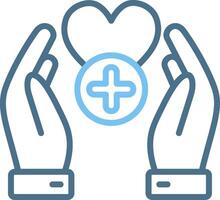 Healthcare Line Two Colour Icon Design vector