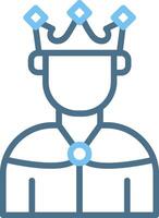 King Line Two Colour Icon Design vector