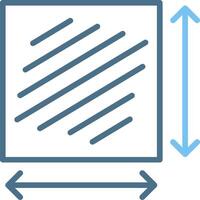 Lenght Line Two Colour Icon Design vector