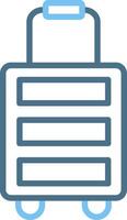 Suitcase Line Two Colour Icon Design vector