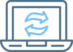Synchronize Line Two Colour Icon Design vector