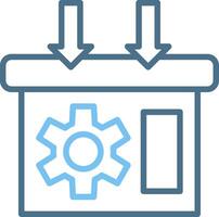 Archive Line Two Colour Icon Design vector