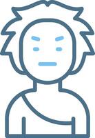 Caveman Line Two Colour Icon Design vector