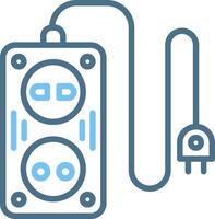 Extension Cord Line Two Colour Icon Design vector