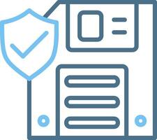 Floppy Disk Line Two Colour Icon Design vector