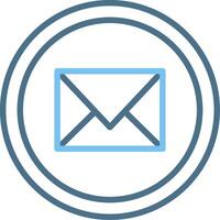 Mail Line Two Colour Icon Design vector