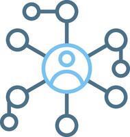Network Line Two Colour Icon Design vector