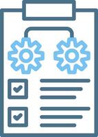 Project Management Line Two Colour Icon Design vector