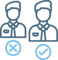 Selection Line Two Colour Icon Design vector