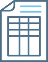 Table Line Two Colour Icon Design vector