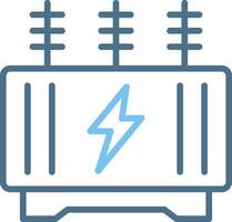 Transformer Line Two Colour Icon Design vector