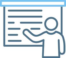 Teaching Line Two Colour Icon Design vector