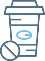 Coffe Cup Line Two Colour Icon Design vector