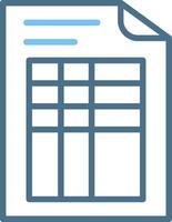 Data Line Two Colour Icon Design vector