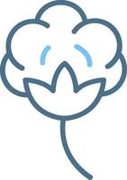 Cotton Line Two Colour Icon Design vector