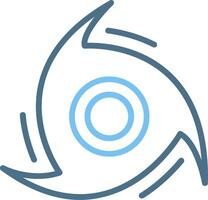 Hurricane Line Two Colour Icon Design vector