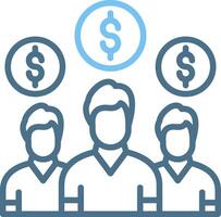 Leadership Line Two Colour Icon Design vector
