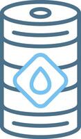 Oil Barrel Line Two Colour Icon Design vector