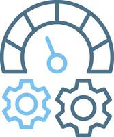 Optimization Line Two Colour Icon Design vector