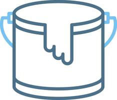 Paint Bucket Line Two Colour Icon Design vector