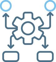 Settings Line Two Colour Icon Design vector