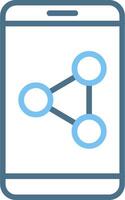 Share Line Two Colour Icon Design vector