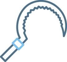 Sickle Line Two Colour Icon Design vector