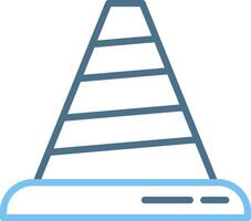 Traffic Cone Line Two Colour Icon Design vector