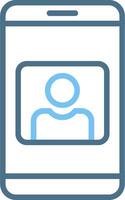 User Line Two Colour Icon Design vector