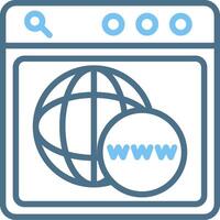 Webpage Line Two Colour Icon Design vector