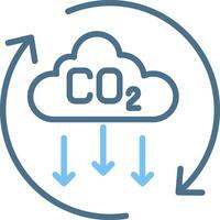 Co2 Line Two Colour Icon Design vector