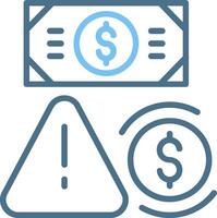 Financial Risk Line Two Colour Icon Design vector